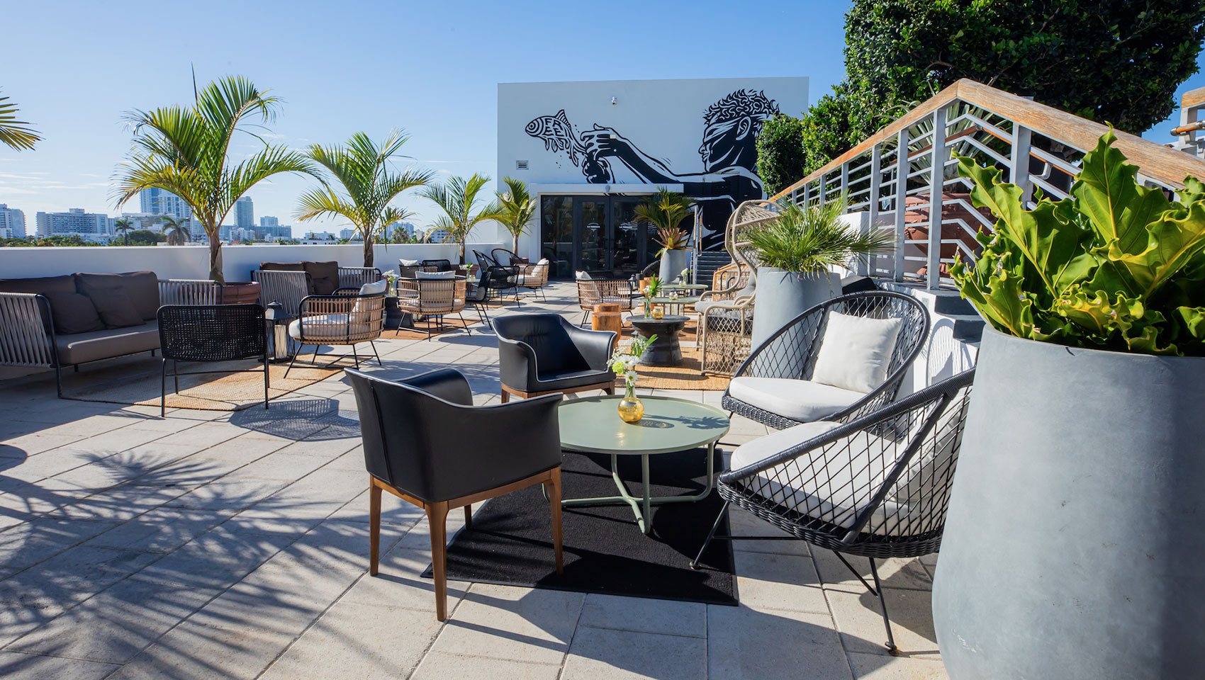 Image of rooftop patio in daylight