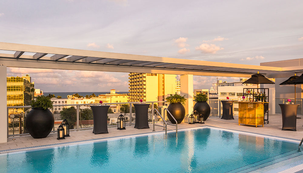 Rooftop Hotel Pool in South Beach Miami Kimpton Angler's Hotel